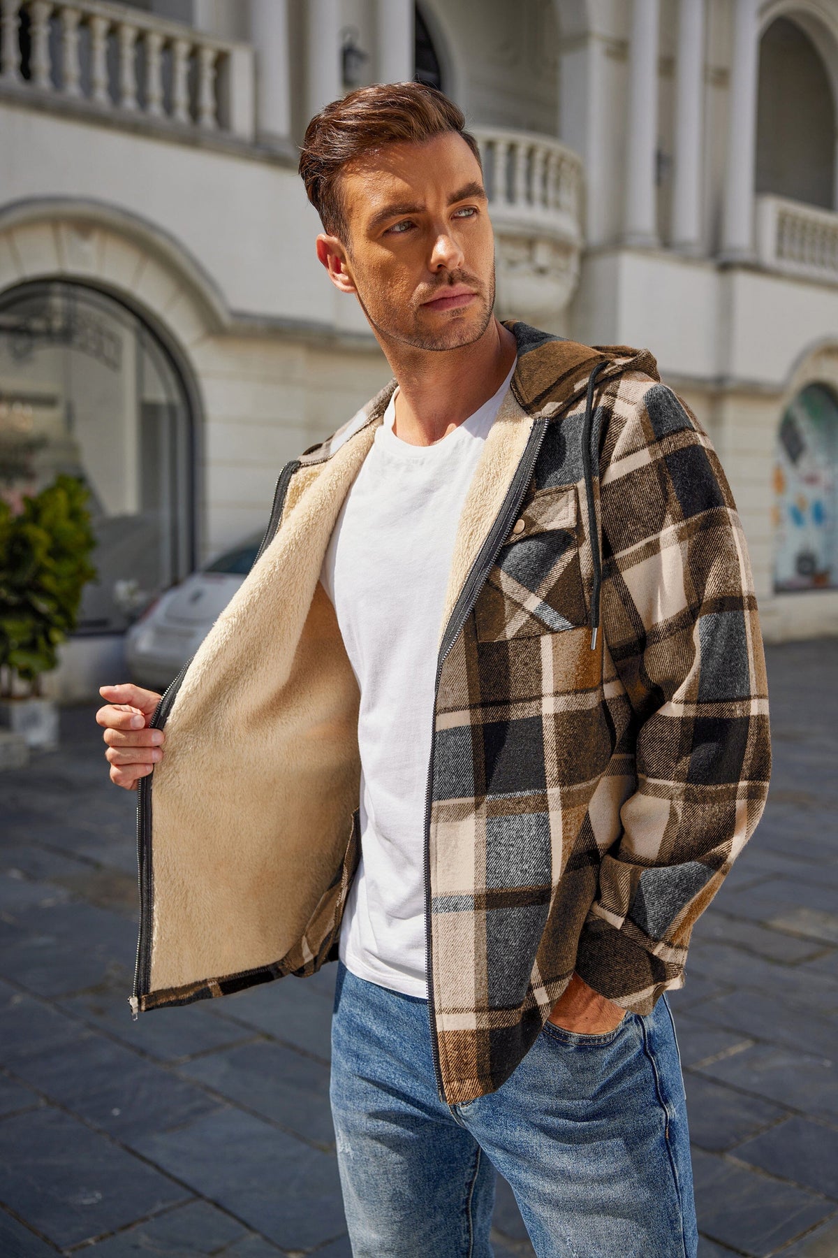 Comfy Plaid Flannel Lined Jacket (US Only)