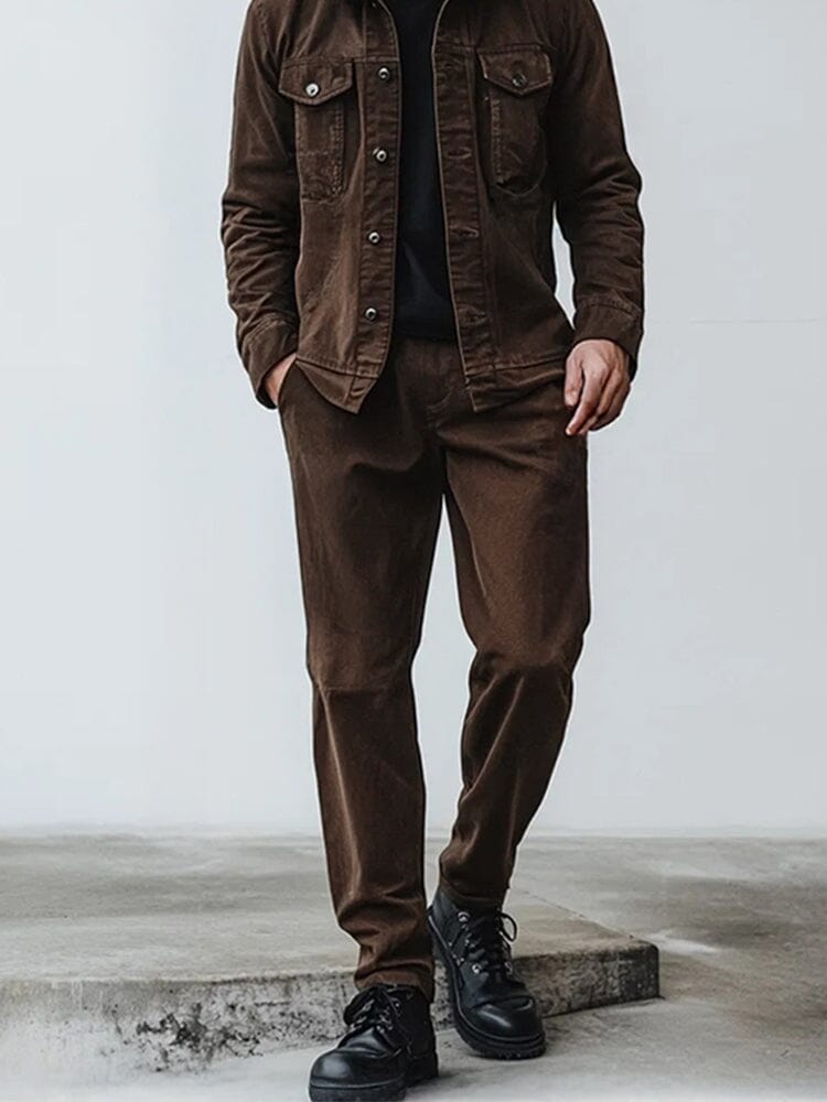 Classic 100% Cotton Cargo Jacket Set