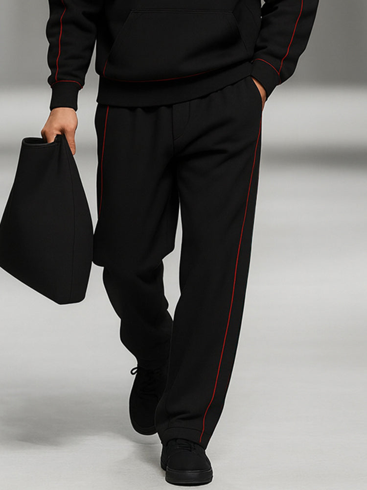 Stylish Lines Design Sweatshirt Set