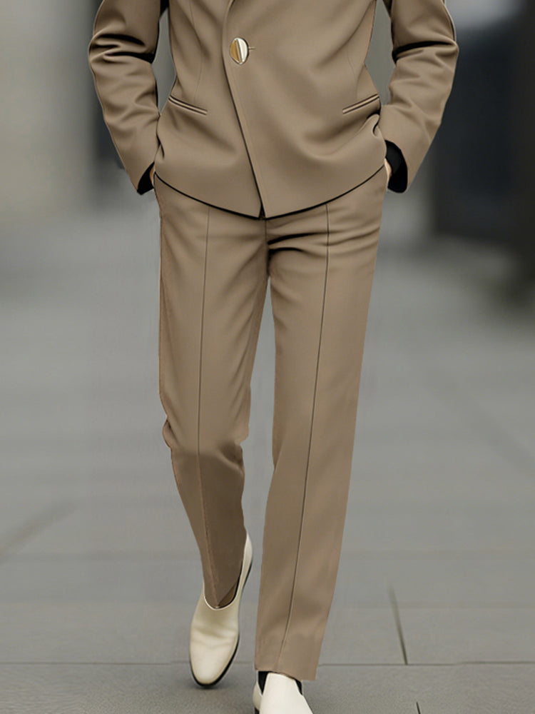 Smart Casual One-Button Blazer Pants Set