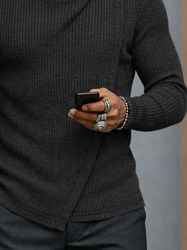 Stylish Designer Turtleneck Knit Top