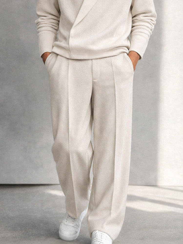 Minimalist Comfort Shawl Collar Matching Set