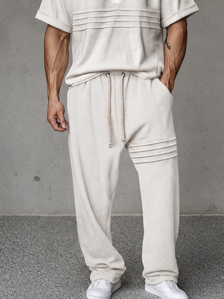 Effortless Urban Pleat Front Matching Set