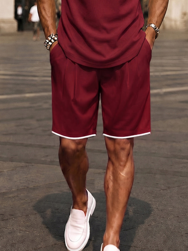 Summer Essential Contrast Trim Matching Set