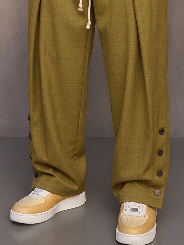 Casual Modern Wide Leg Drawstring Pants
