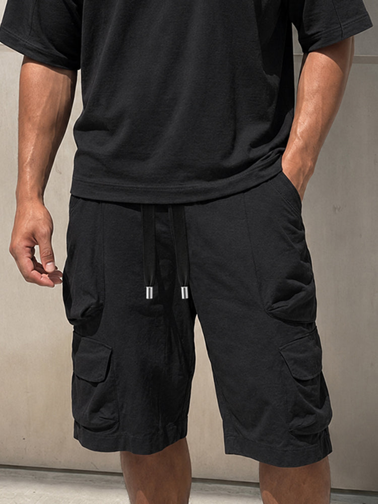 Athletic Street Tee and Cargo Shorts Set