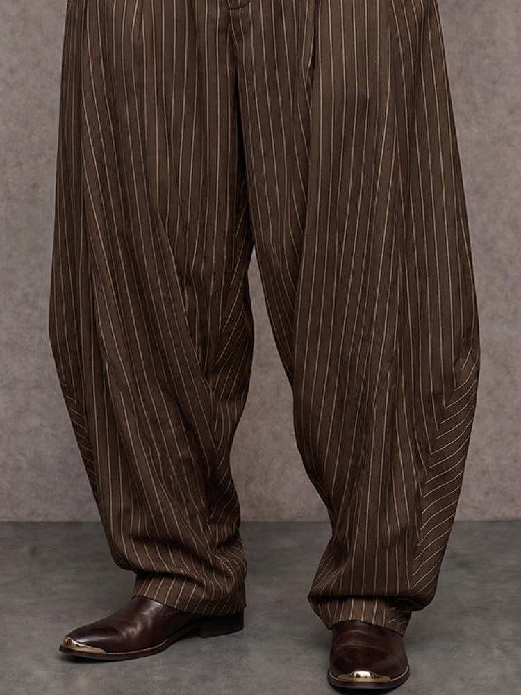 Smart Casual Pinstripe Tapered Pants