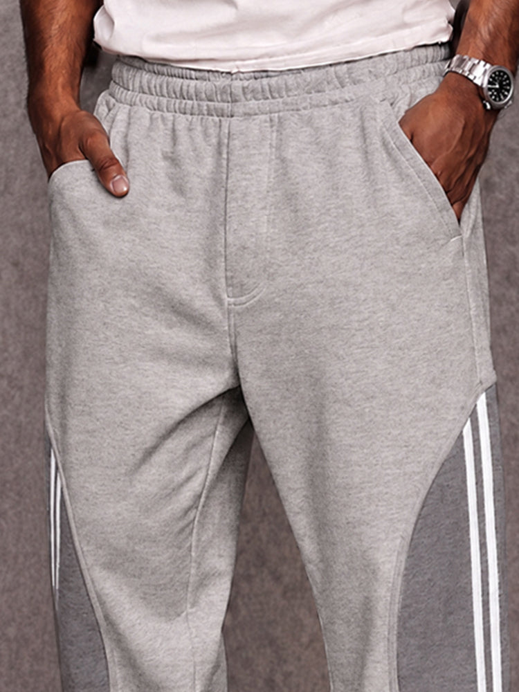 Casual Striped Patchwork Drawstring Pants