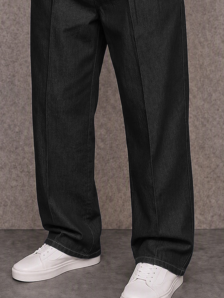 Casual Denim-Look 100% Cotton Pants