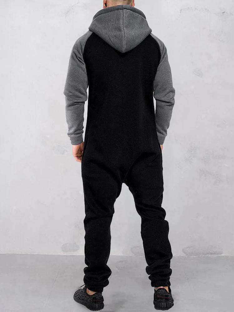 Coofandy Splicing Fleece Sports Jumpsuit (Live Only)