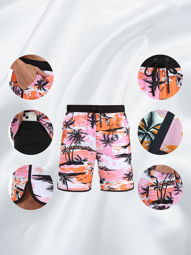 Men's Quick-Dry Printed Swim Trunks