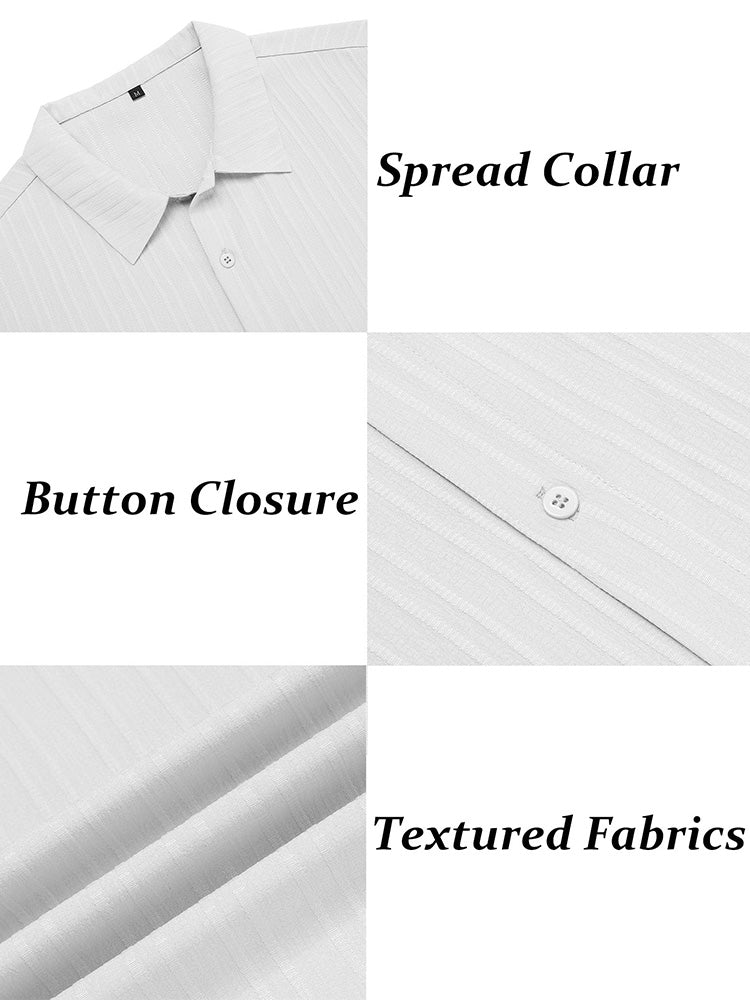 Casual Summer Textured Short Sleeve Shirt (US Only)