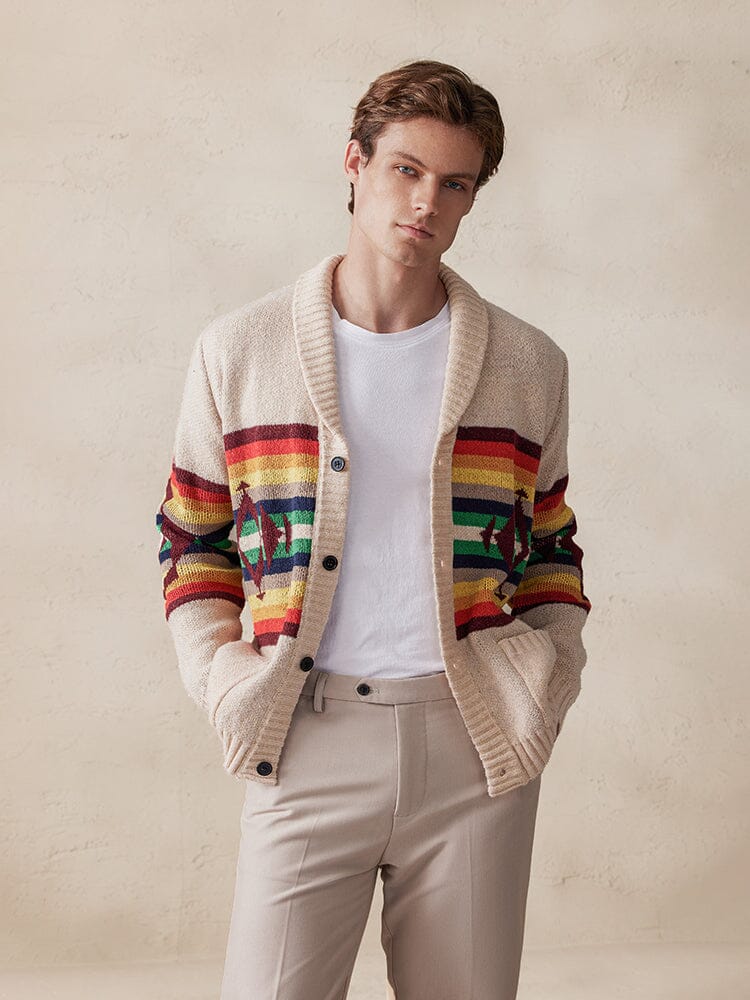 Stylish Colorful Graphic Cardigan