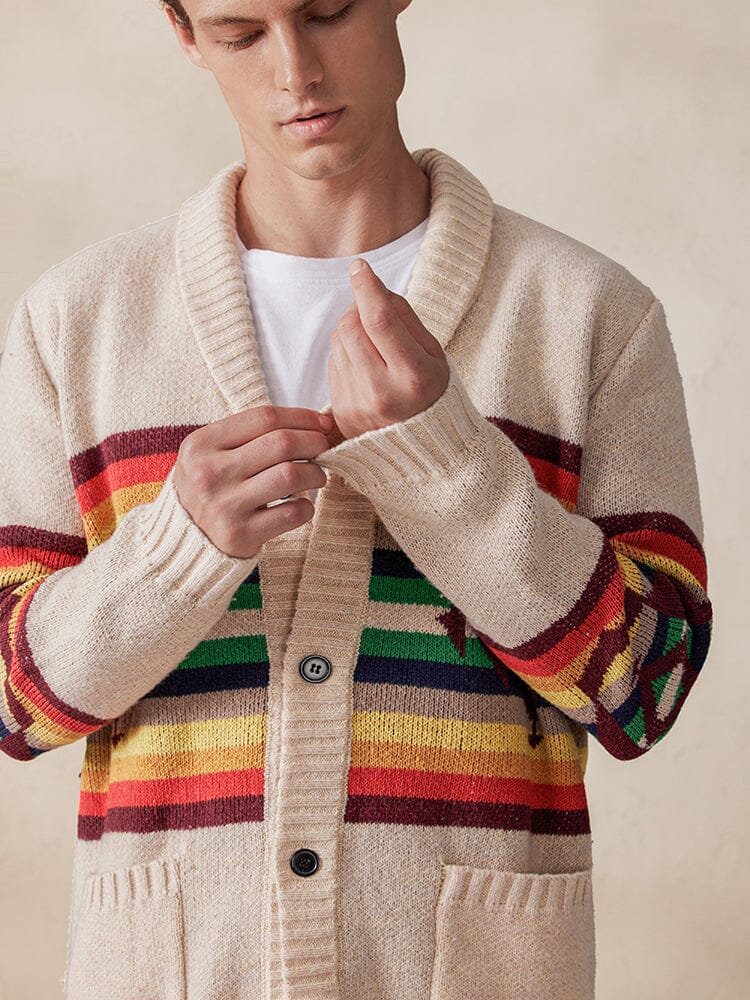 Stylish Colorful Graphic Cardigan
