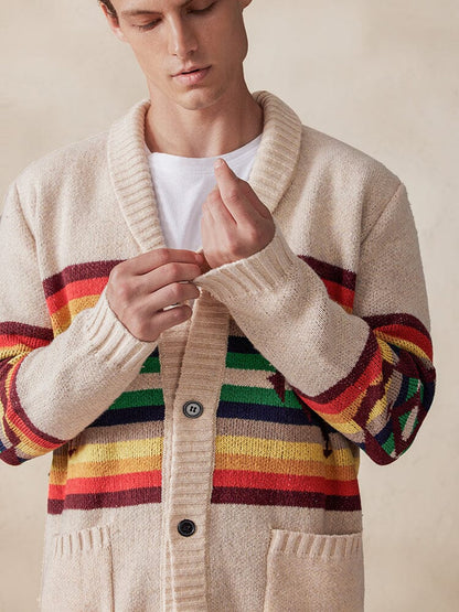 Stylish Colorful Graphic Cardigan