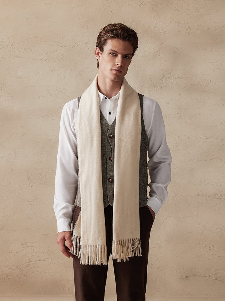 Soft Solid Tassel Scarf