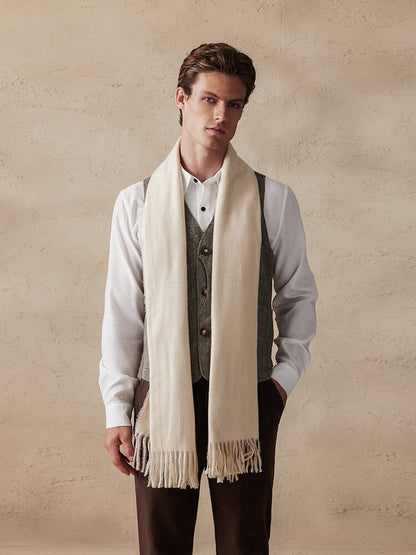 Soft Solid Tassel Scarf