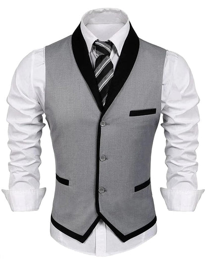 Buttons V-neck Suit Vest (US Only)