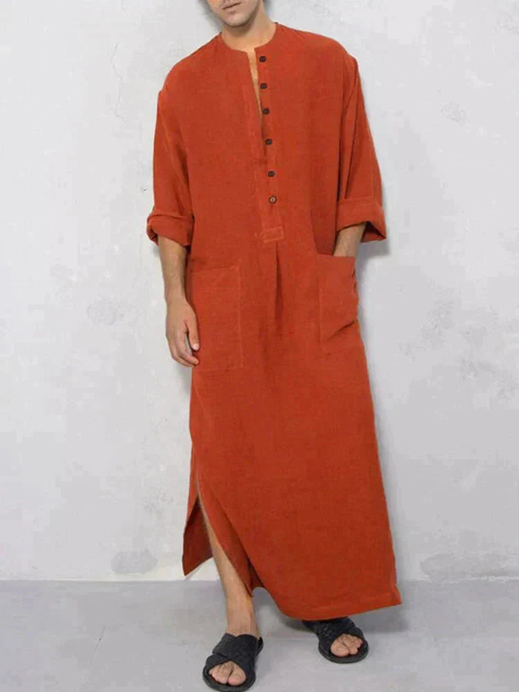 Long Cotton Linen Style Slit Shirt (Live Only)