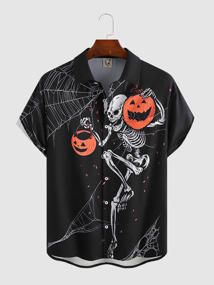 Halloween Pattern Short Sleeves Shirt 4