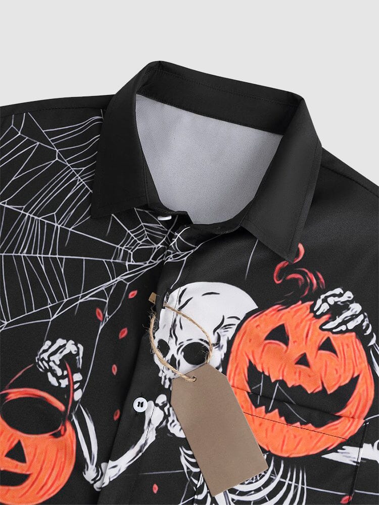 Halloween Pattern Short Sleeves Shirt 4