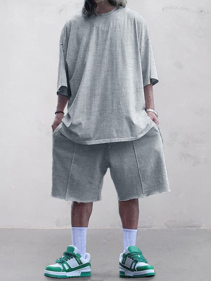 Casual Solid Color Tracksuits Set