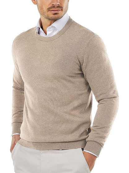 Crew Neck Slim Fit Pullover Knitted Sweater (Live Only)