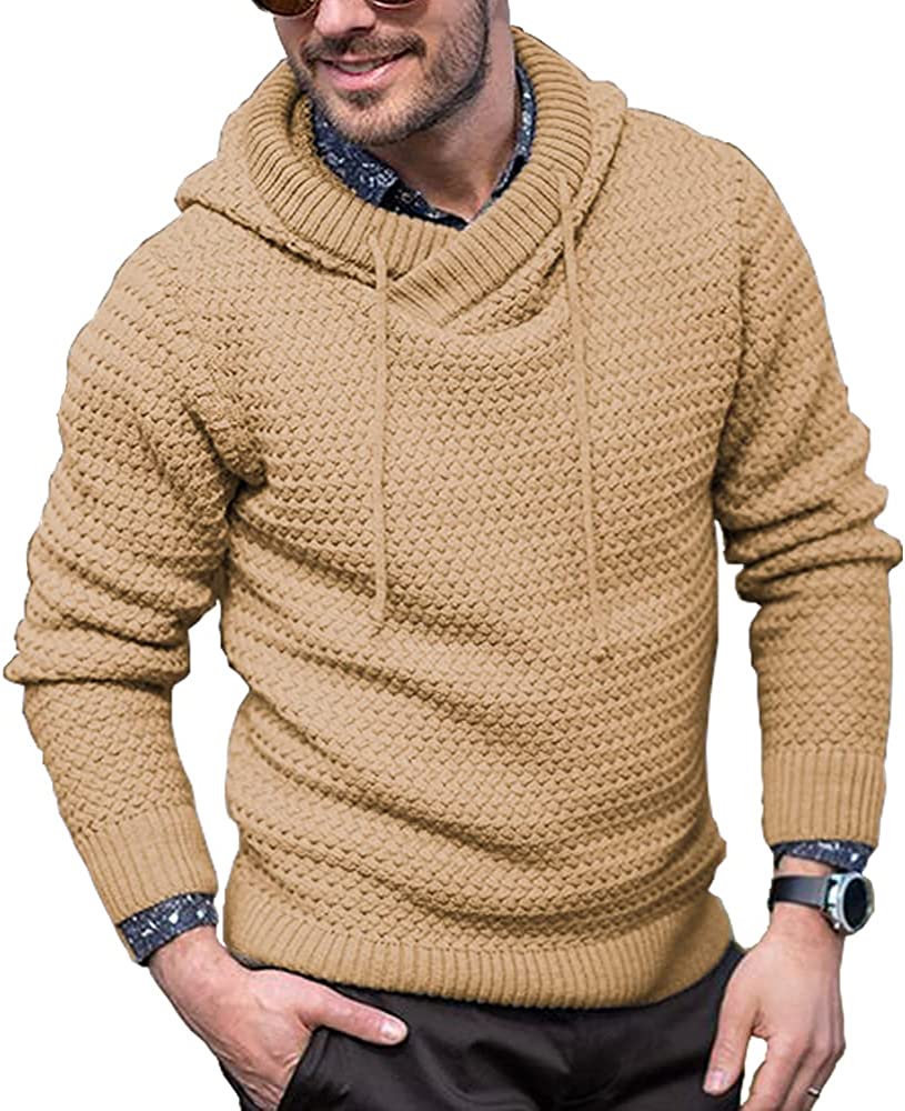 Knitted Thick Warm Hooded Pullover Sweater (Us Only)