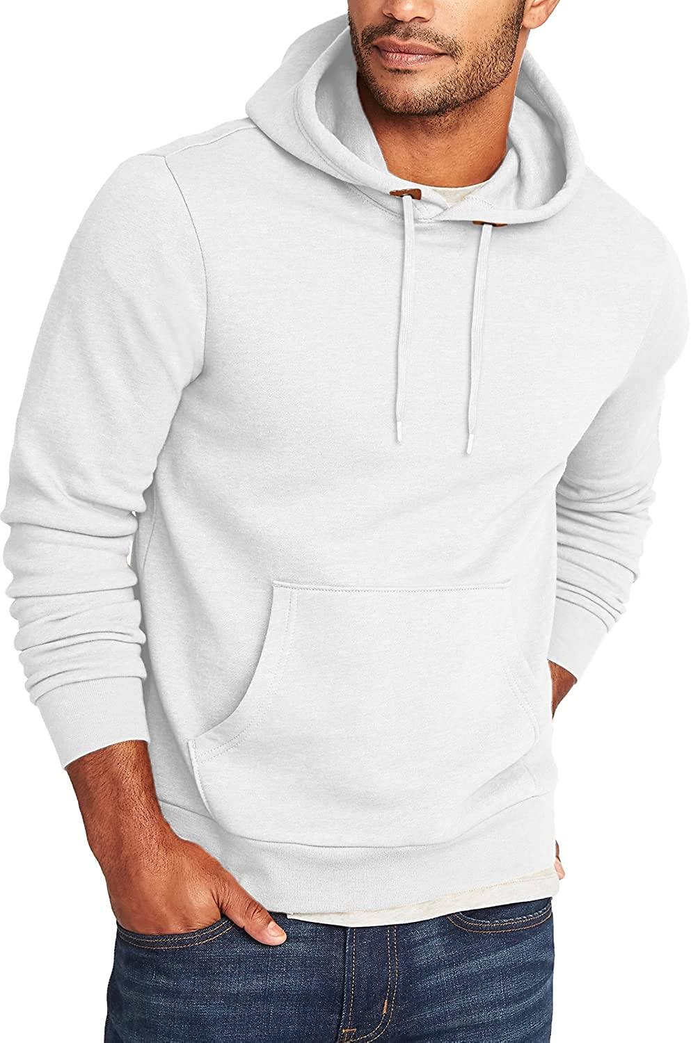 Men's Athletic Hoodie Long Sleeve Drawstring Sports Pullover Hooded Casual Fashion Sweatshirt with Pockets