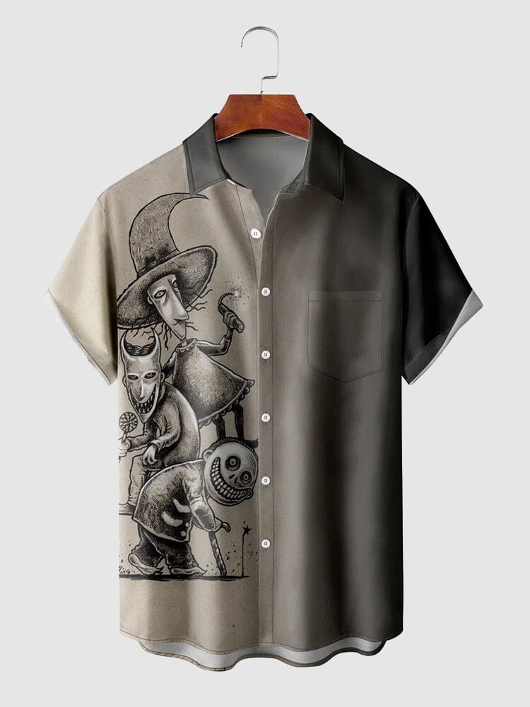 Halloween Pattern Short Sleeves Shirt 6