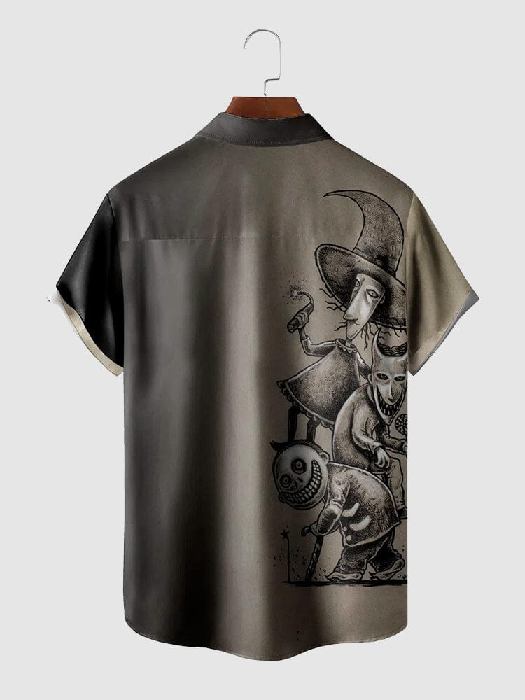 Halloween Pattern Short Sleeves Shirt 6