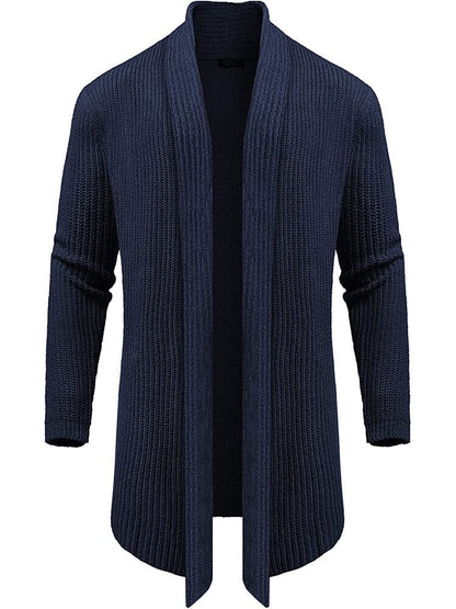 Knit Ruffle Drape Long Cardigan (US Only)