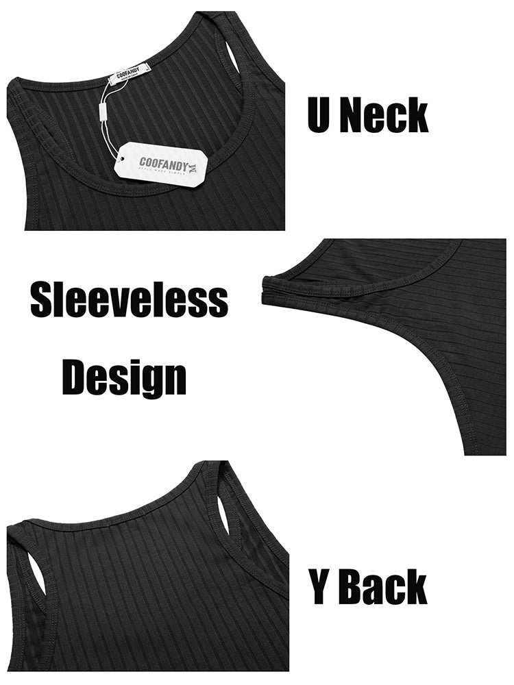 Gym Muscle Ribbed Knit Tank Top (US Only)