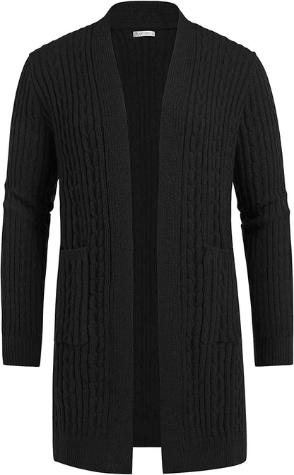 Long Cardigan Open Front Sweater (US Only)