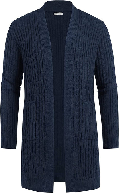 Long Cardigan Open Front Sweater (US Only)