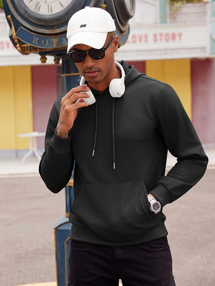 Casual Classic Waffle Knit Hoodie