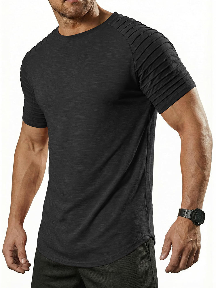 Casual Raglan Sleeves Gym Muscle Basic Tee