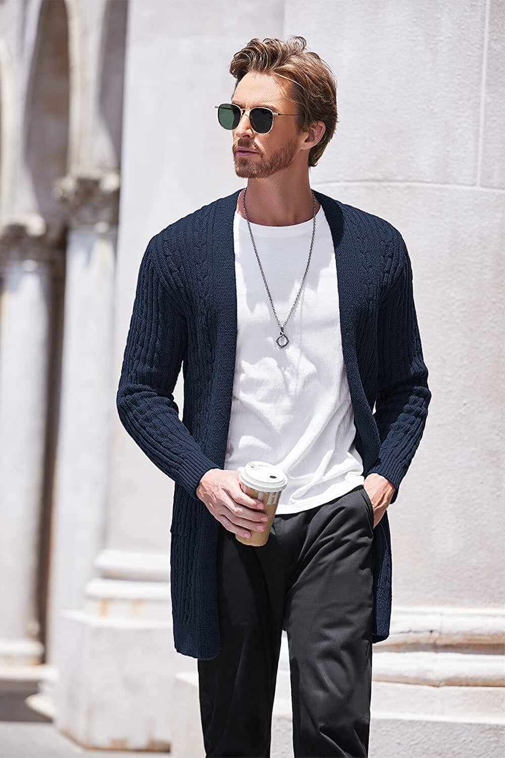 Long Cardigan Open Front Sweater (US Only)