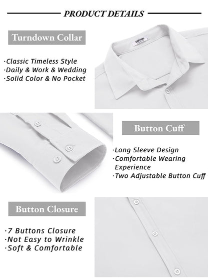 Casual Button Down Dress Shirt