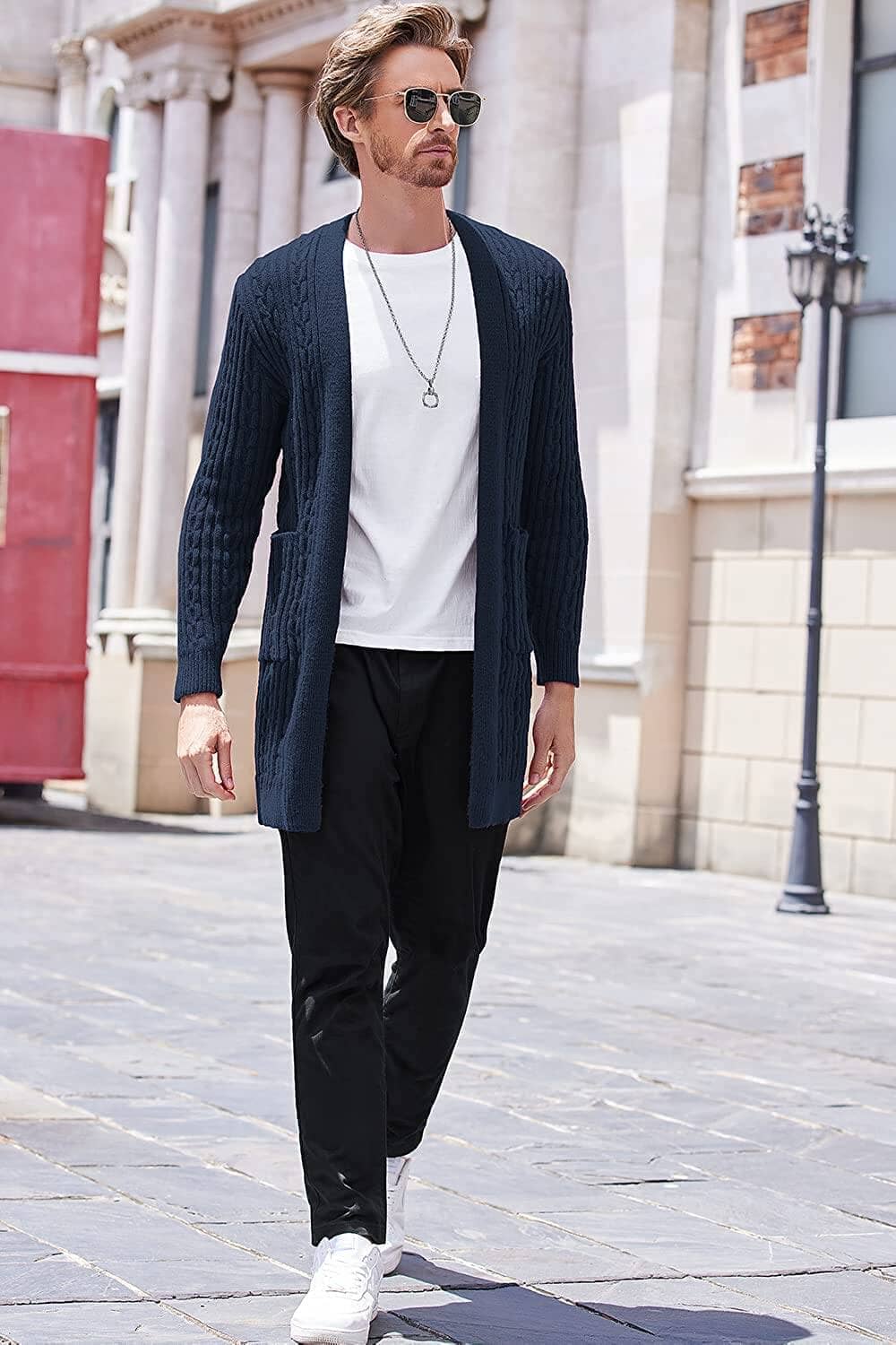 Long Cardigan Open Front Sweater (US Only)
