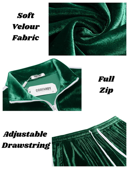 Soft Velour Velvet Tracksuit Set (US Only)
