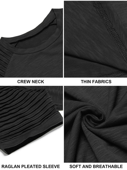 Casual Raglan Sleeves Gym Muscle Basic Tee