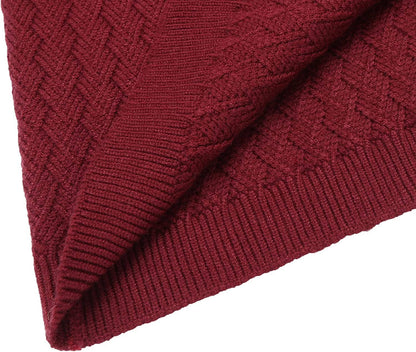 Turtleneck Patterned Knitted Pullover Sweater (US Only)