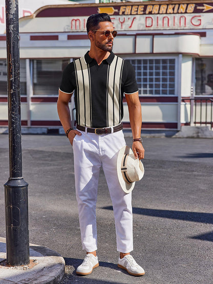 Vintage Old Money Knit Polo Shirt (US Only)