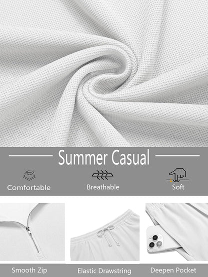 Fashion Polo Shirt Shorts Set (US Only)