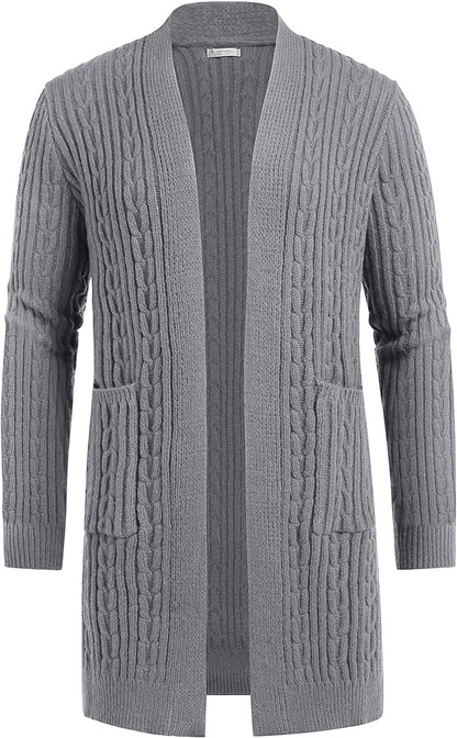 Long Cardigan Open Front Sweater (US Only)