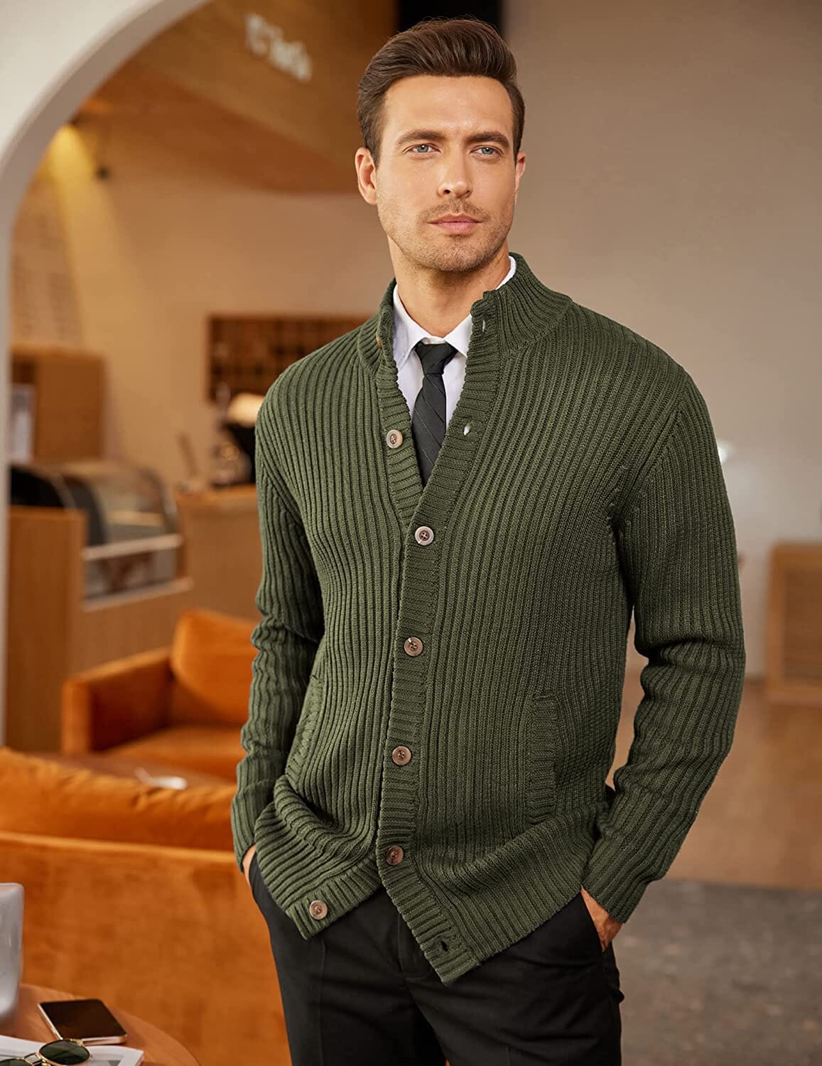 Stand Collar Button Down Sweaters (US Only)