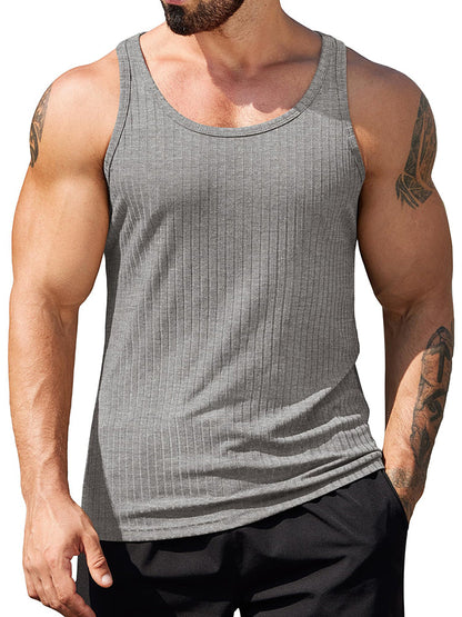 Gym Muscle Ribbed Knit Tank Top (US Only)