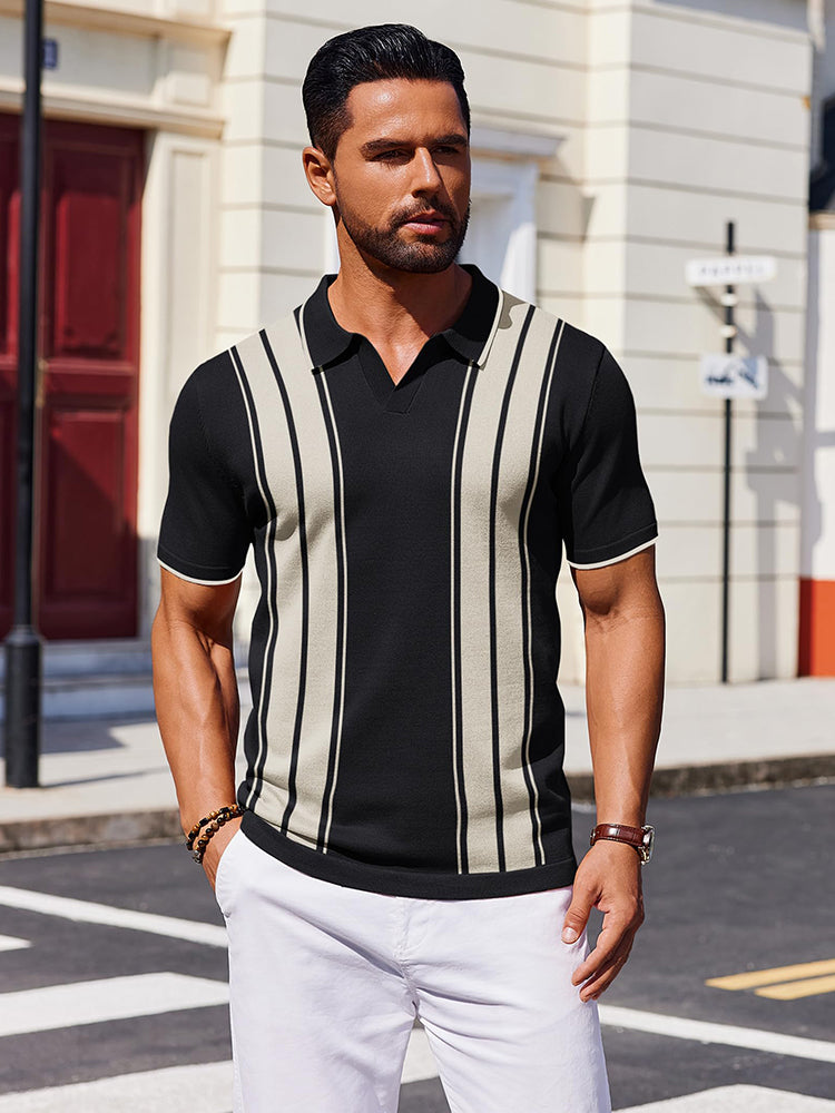 Vintage Old Money Knit Polo Shirt (US Only)
