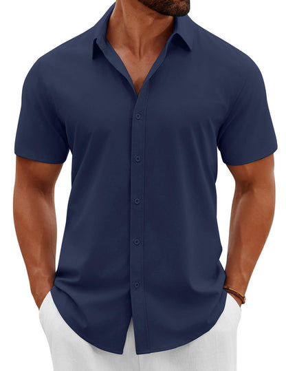 Casual Summer Button Down Short Sleeve Shirts (US Only)